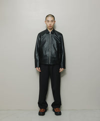 TECH LEATHER ZIP JACKET