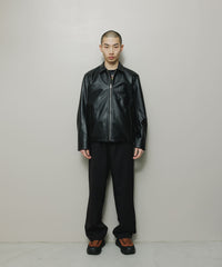 TECH LEATHER ZIP JACKET