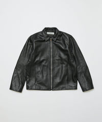 TECH LEATHER ZIP JACKET