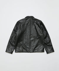 TECH LEATHER ZIP JACKET