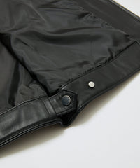 TECH LEATHER ZIP JACKET