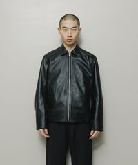 TECH LEATHER ZIP JACKET