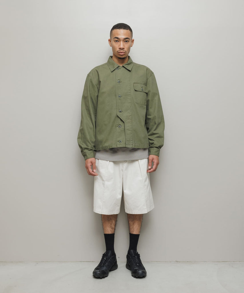 CREW HERRINGBONE OVER SHIRT