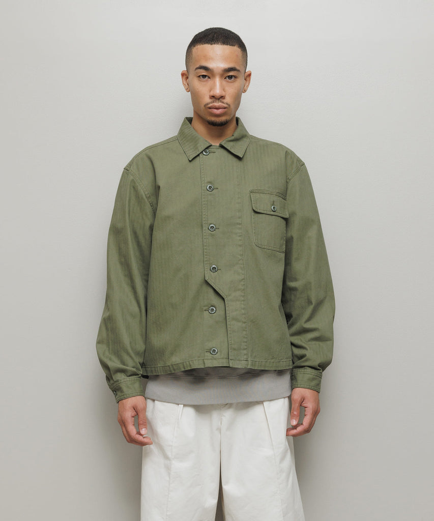 CREW HERRINGBONE OVER SHIRT