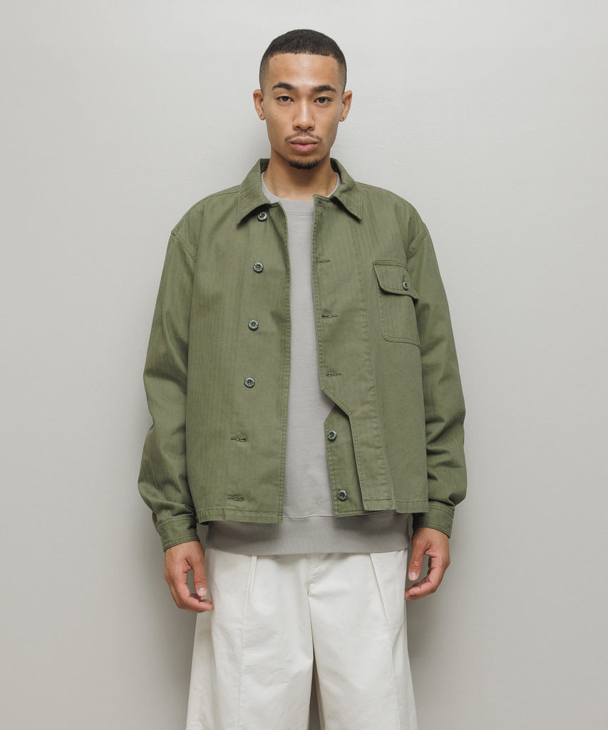 CREW HERRINGBONE OVER SHIRT