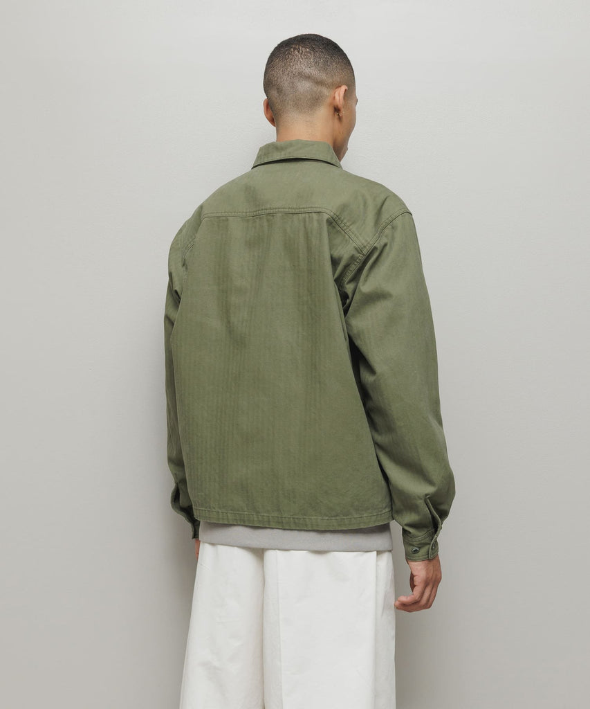 CREW HERRINGBONE OVER SHIRT