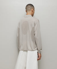 VENTILATION MESH KNIT ZIP POLO LS