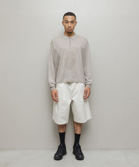 VENTILATION MESH KNIT ZIP POLO LS