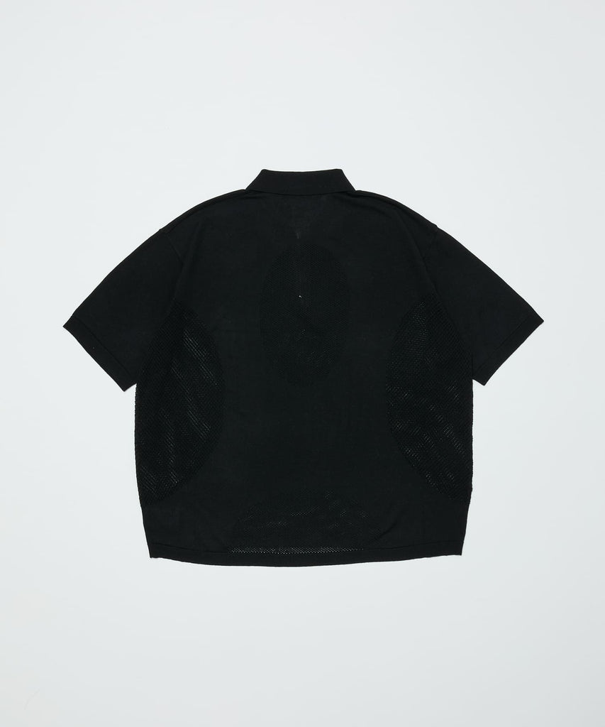 VENTILATION MESH KNIT ZIP POLO SS