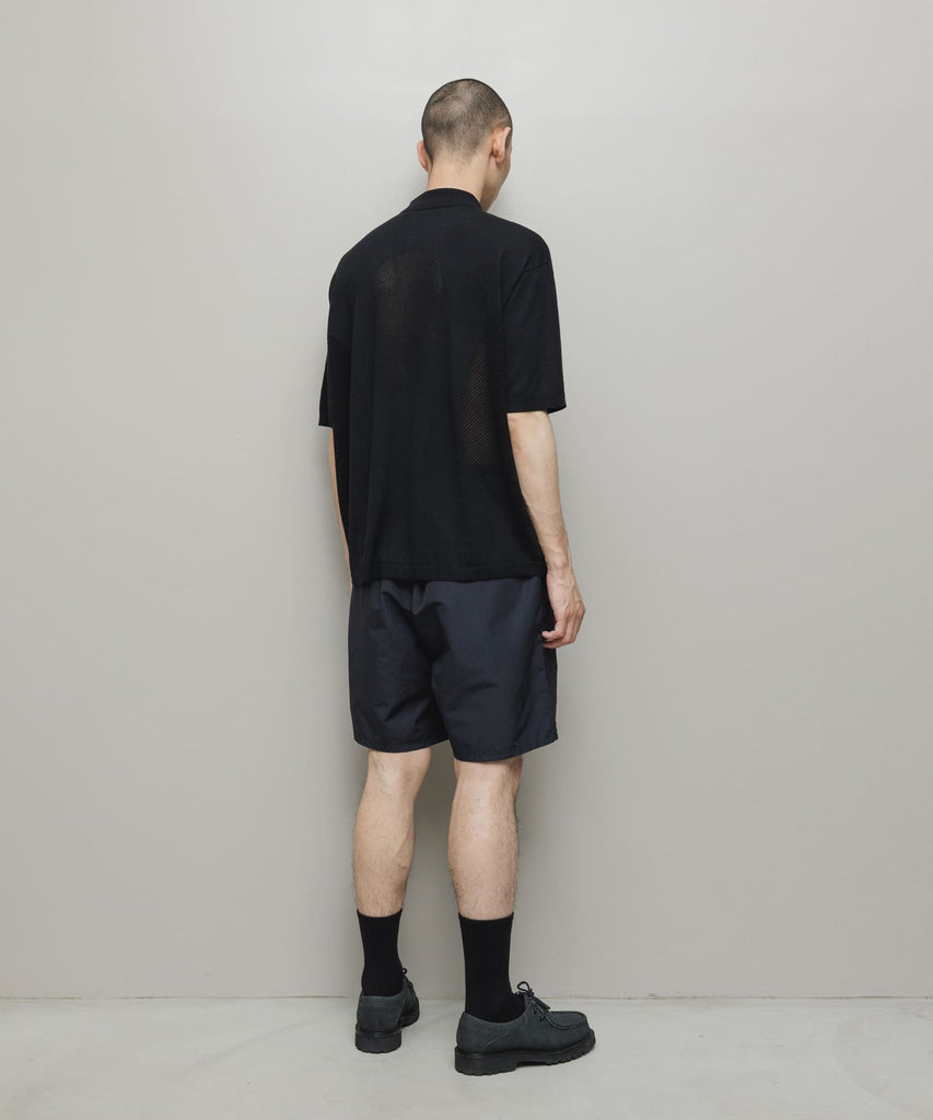 VENTILATION MESH KNIT ZIP POLO SS
