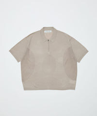 VENTILATION MESH KNIT ZIP POLO SS