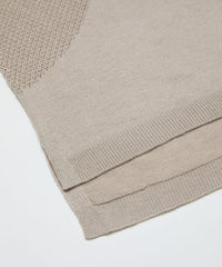 VENTILATION MESH KNIT ZIP POLO SS