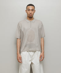 VENTILATION MESH KNIT ZIP POLO SS