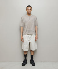 VENTILATION MESH KNIT ZIP POLO SS