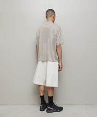 VENTILATION MESH KNIT ZIP POLO SS