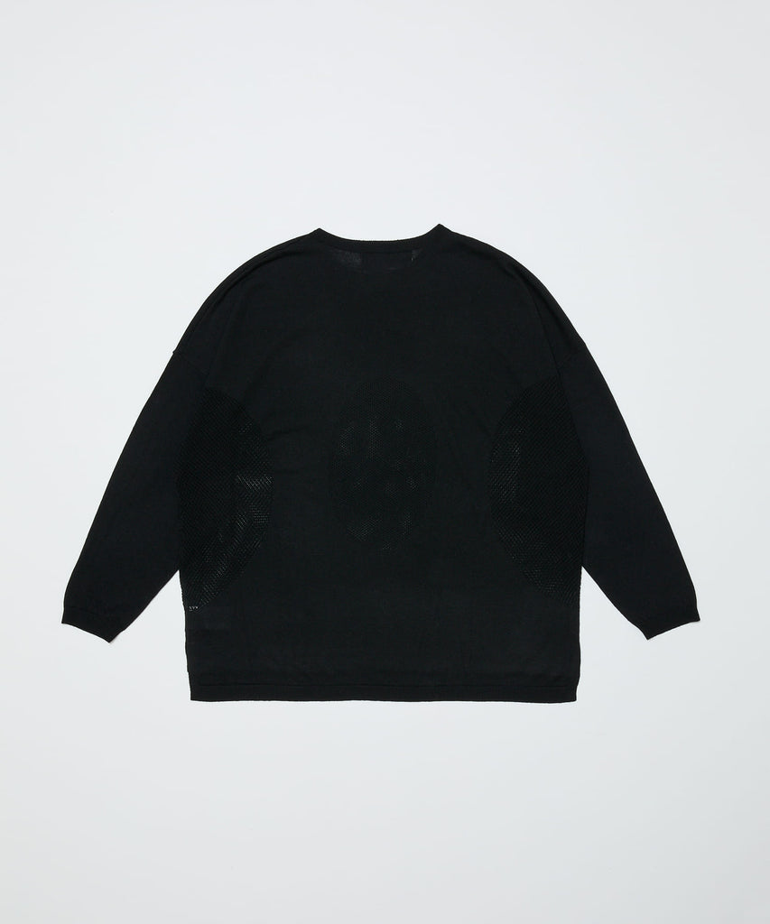 VENTILATION MESH CREW SWEATER