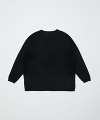 VENTILATION MESH CREW SWEATER