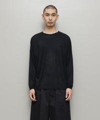 VENTILATION MESH CREW SWEATER