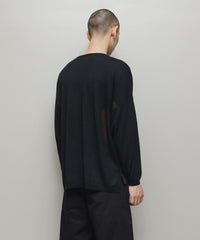 VENTILATION MESH CREW SWEATER