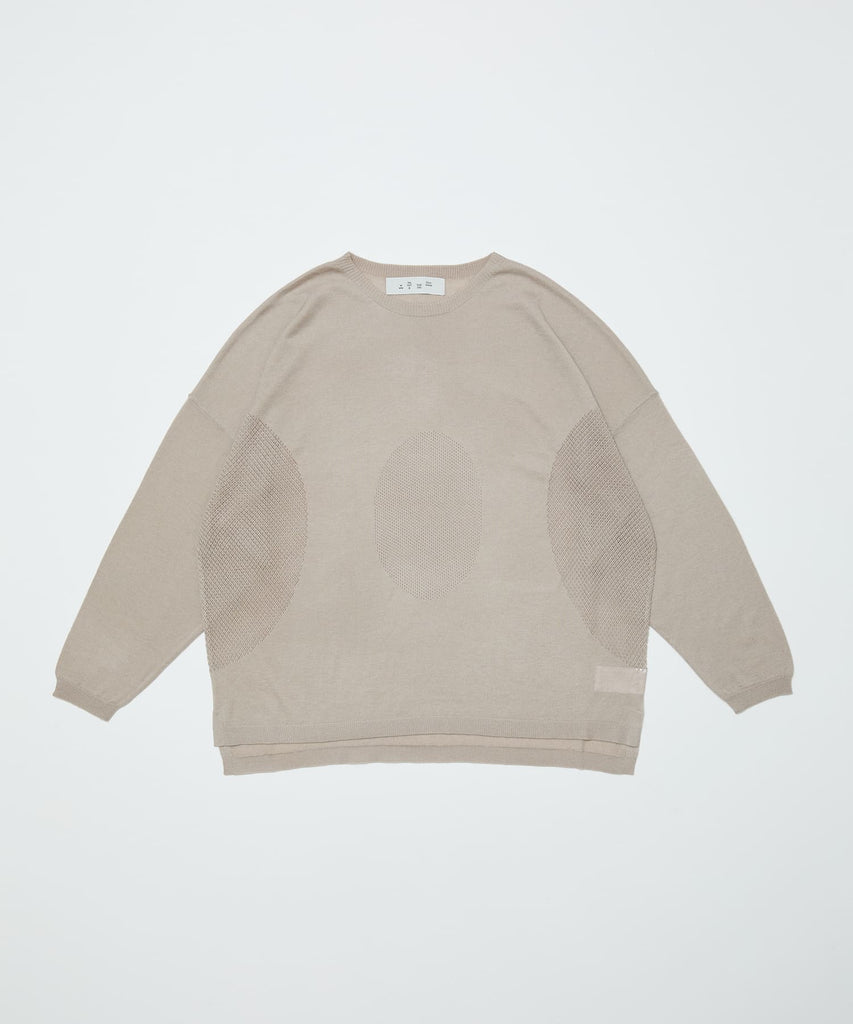 VENTILATION MESH CREW SWEATER