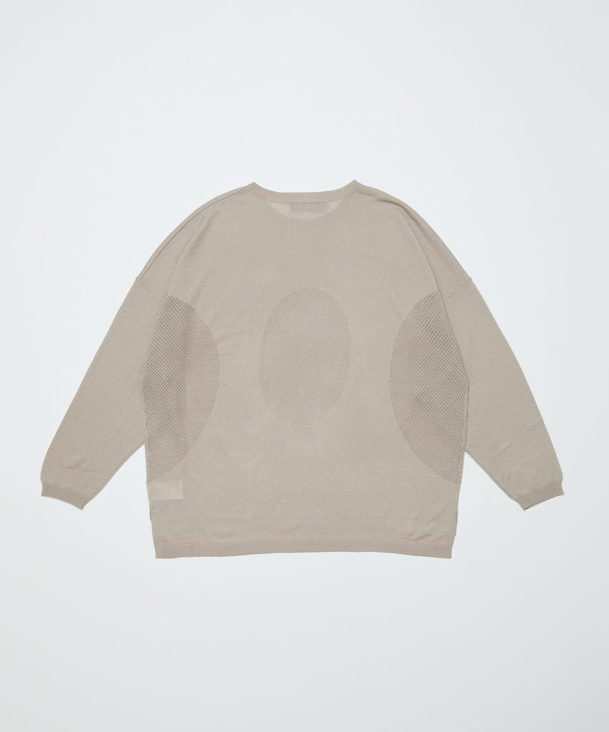 VENTILATION MESH CREW SWEATER