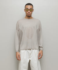 VENTILATION MESH CREW SWEATER
