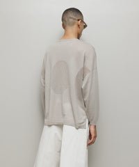 VENTILATION MESH CREW SWEATER