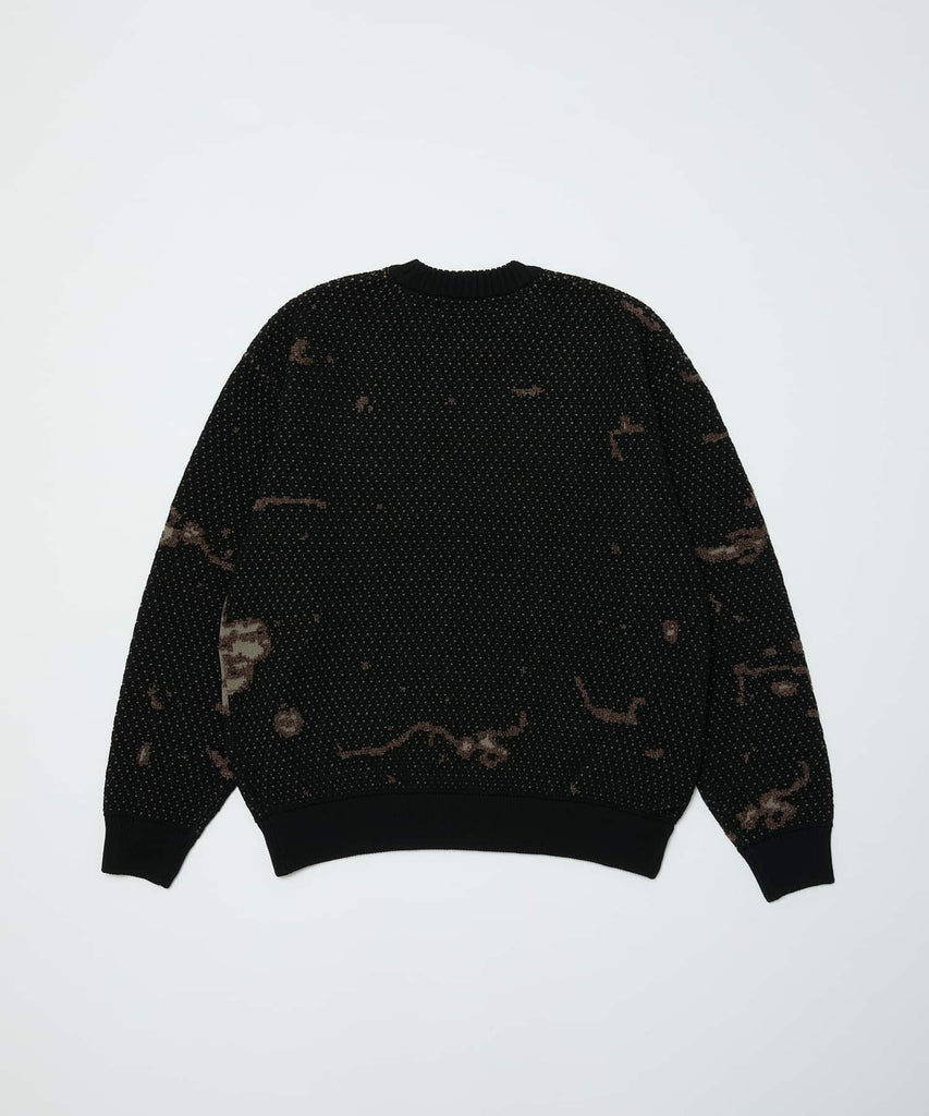 JACQUARD PATTERN CREWNECK SWEATER