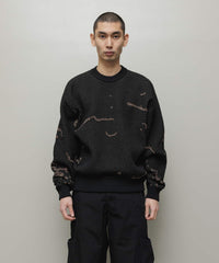 JACQUARD PATTERN CREWNECK SWEATER
