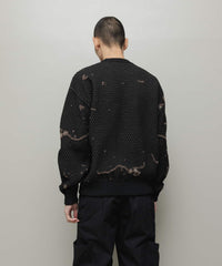 JACQUARD PATTERN CREWNECK SWEATER