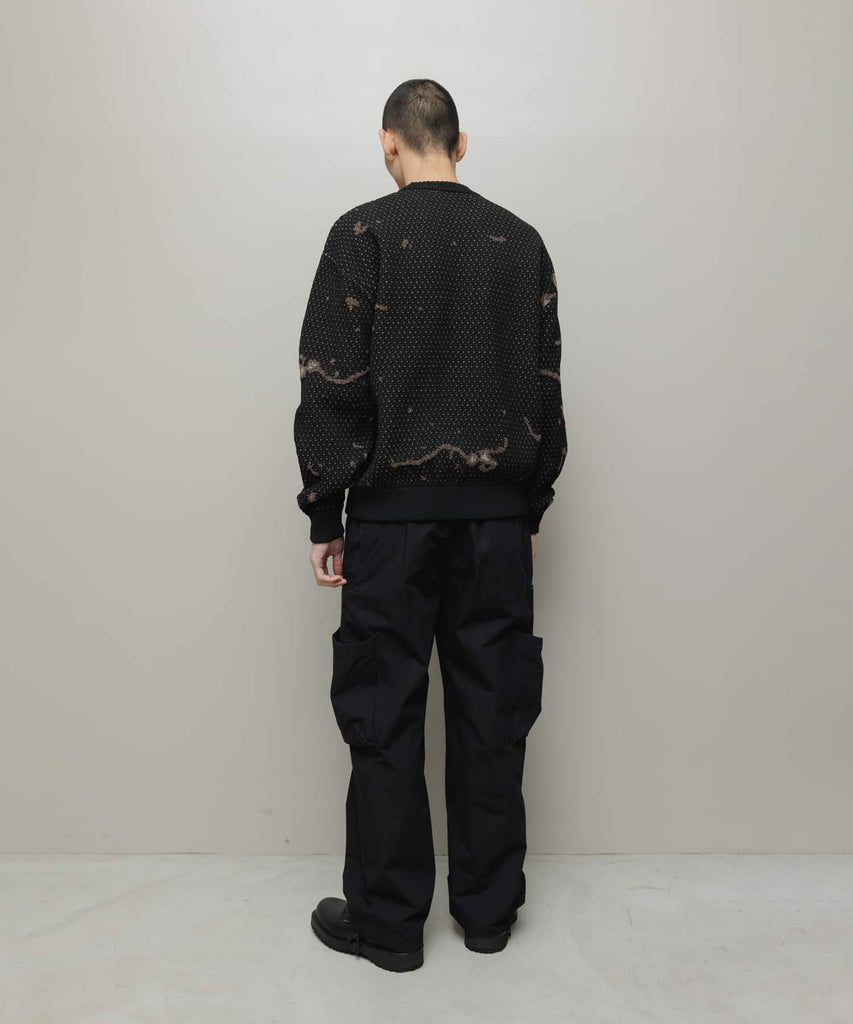 JACQUARD PATTERN CREWNECK SWEATER