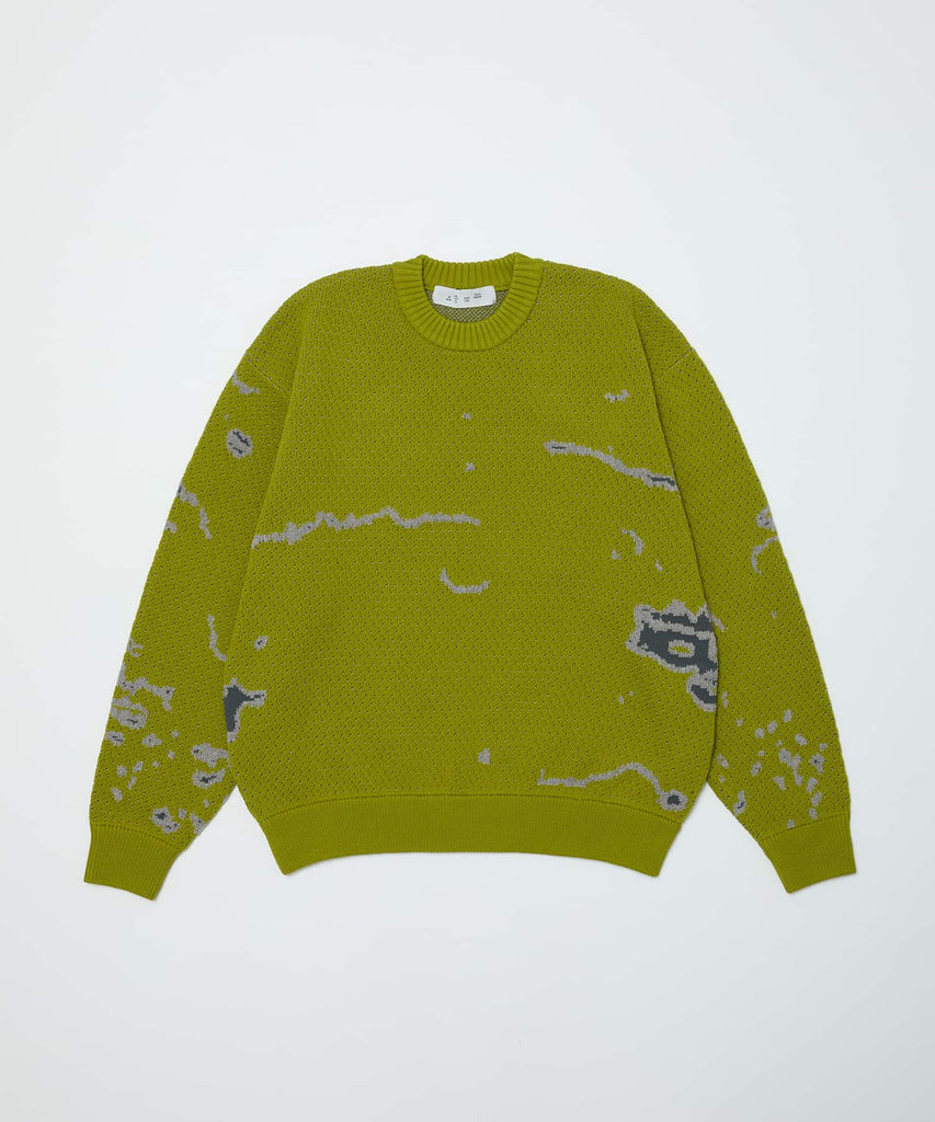 JACQUARD PATTERN CREWNECK SWEATER