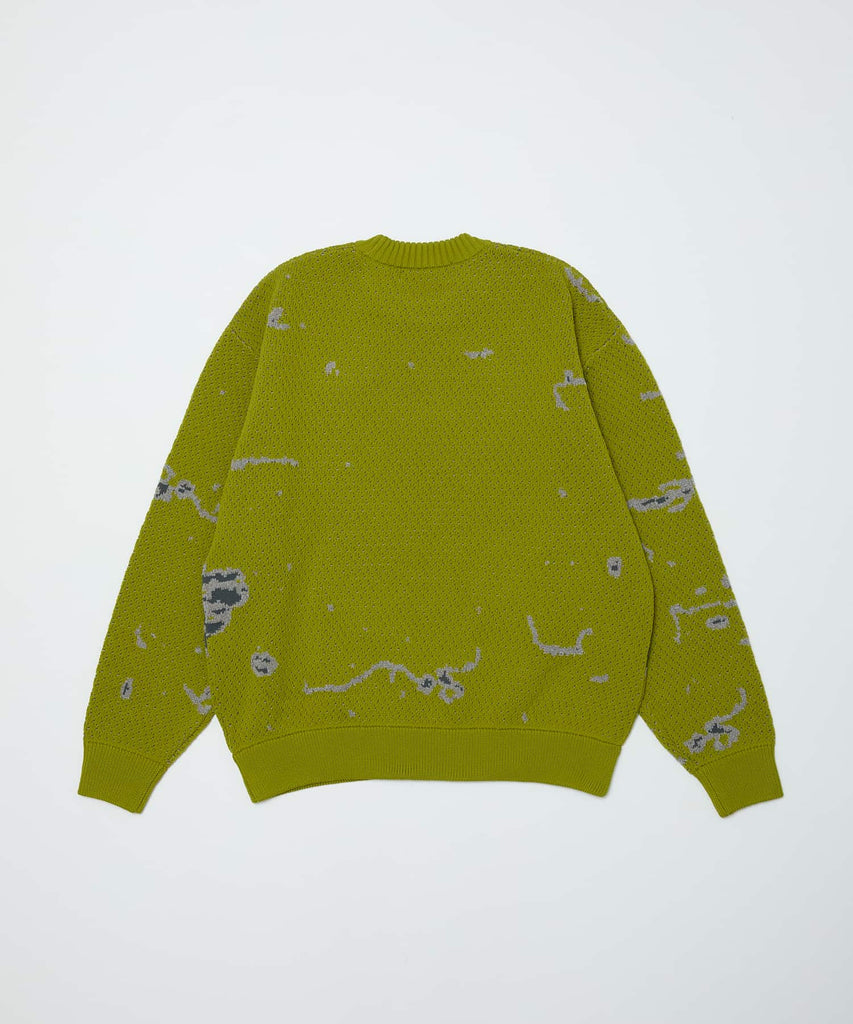 JACQUARD PATTERN CREWNECK SWEATER