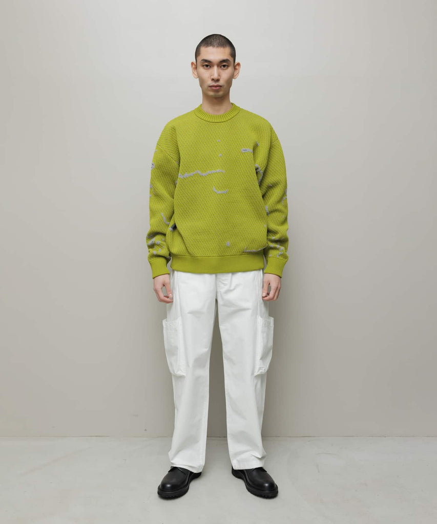 JACQUARD PATTERN CREWNECK SWEATER