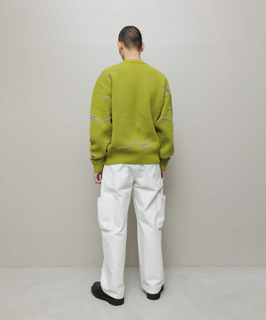 JACQUARD PATTERN CREWNECK SWEATER