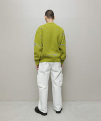 JACQUARD PATTERN CREWNECK SWEATER