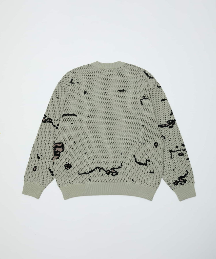 JACQUARD PATTERN CREWNECK SWEATER