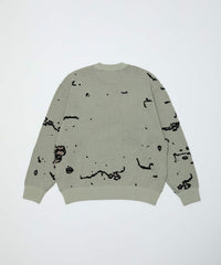 JACQUARD PATTERN CREWNECK SWEATER
