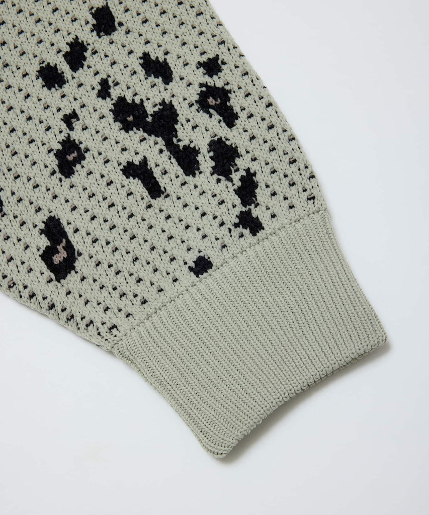 JACQUARD PATTERN CREWNECK SWEATER