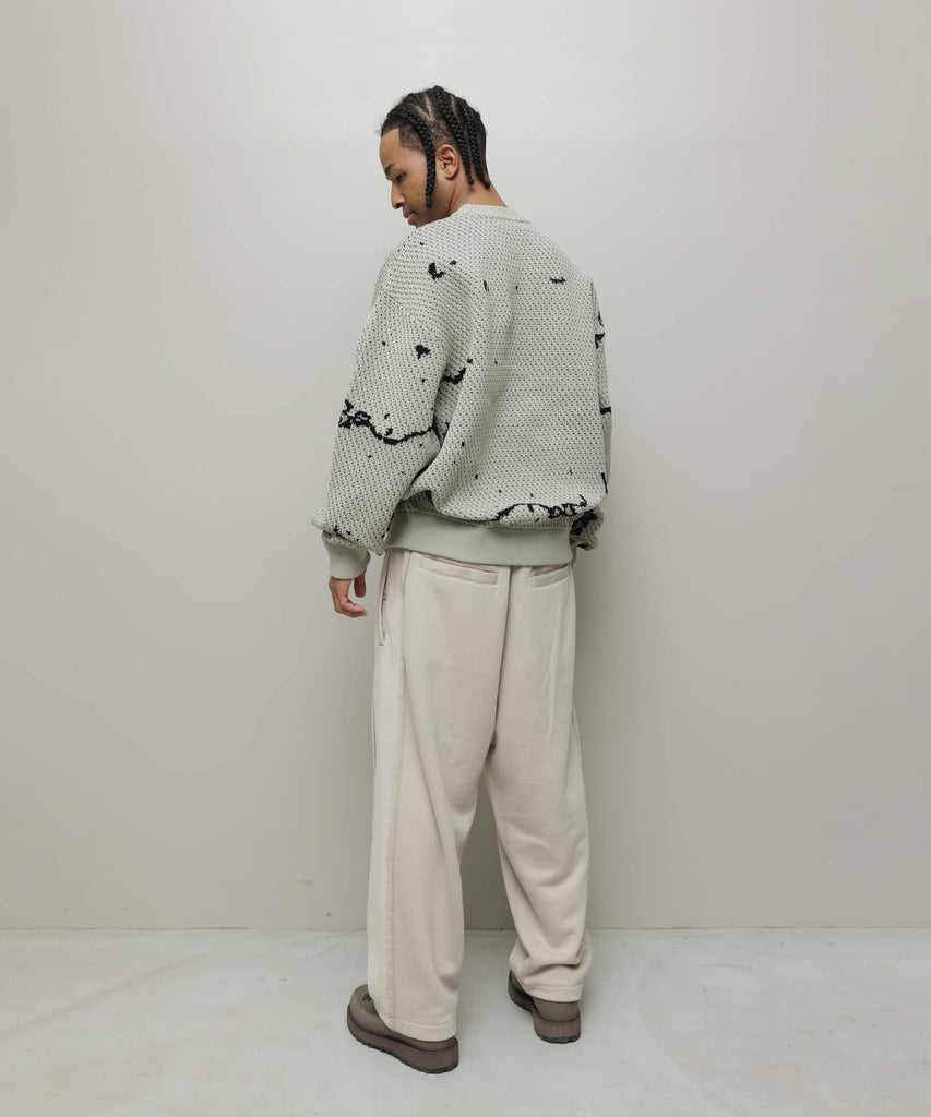 JACQUARD PATTERN CREWNECK SWEATER