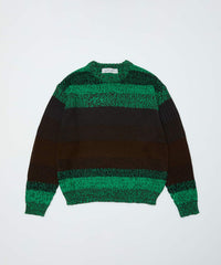 GRADATION STRIPE CREWNECK SWEATER