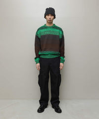 GRADATION STRIPE CREWNECK SWEATER