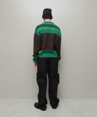 GRADATION STRIPE CREWNECK SWEATER