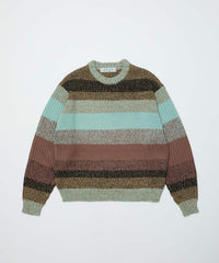 GRADATION STRIPE CREWNECK SWEATER