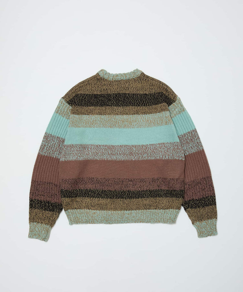 GRADATION STRIPE CREWNECK SWEATER