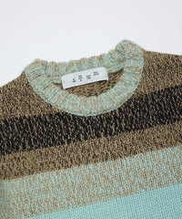 GRADATION STRIPE CREWNECK SWEATER