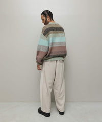 GRADATION STRIPE CREWNECK SWEATER