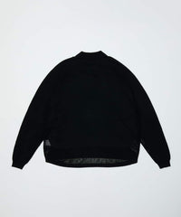 VENTILATION MESH KNIT ZIP POLO LS