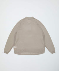 VENTILATION MESH KNIT ZIP POLO LS