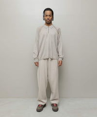 VENTILATION MESH KNIT ZIP POLO LS